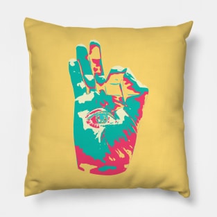 Buddhas Hand 3rd Eye Mudra Pillow