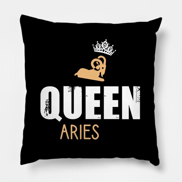 Queen aries Pillow by cypryanus