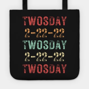 Twosday 2-22-22 Twosday 2-22-22 Retro Vintage / Funny Teachers Math 2sday 2-22-22 Quote Tote