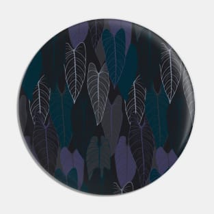 Dark Leaves Pattern Pin