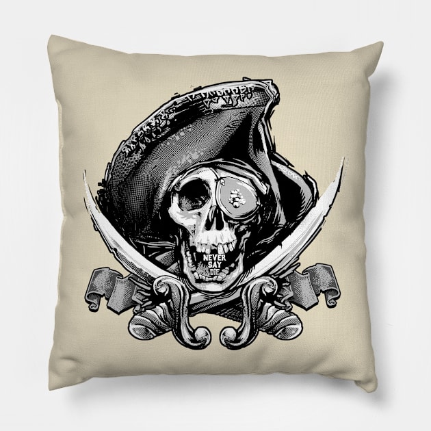 Never-Say-Die Pillow by Mr Eggs Favorites