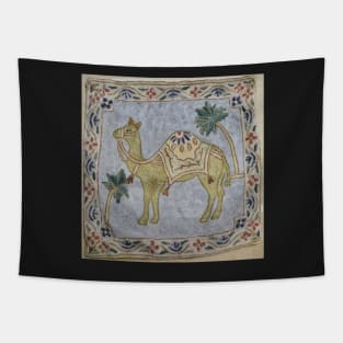 Embroidered Camel Pillow Tapestry