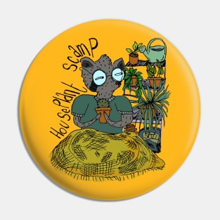 Raccoon's Cozy Green Haven Pin