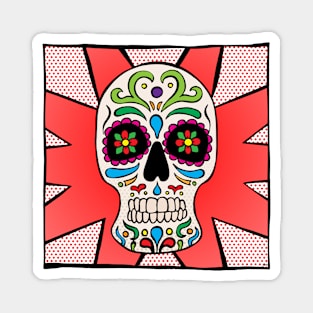 Sugar Skull - Red Magnet