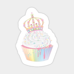 sugary cupcake with candy candy crown Magnet