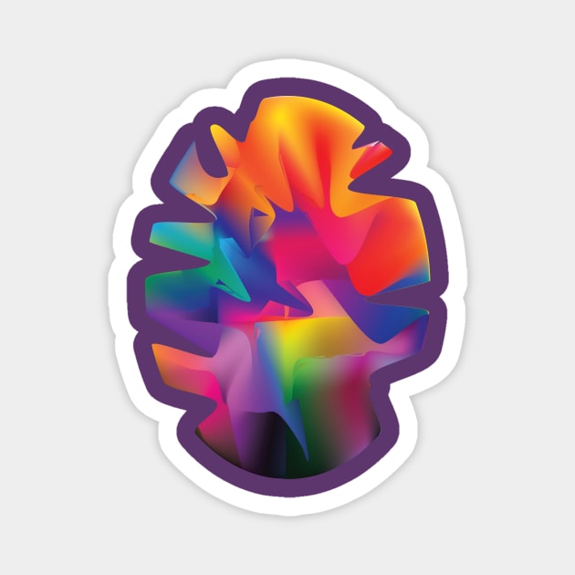 Rainbow Gradient Scrambled Egg Magnet by Barschall