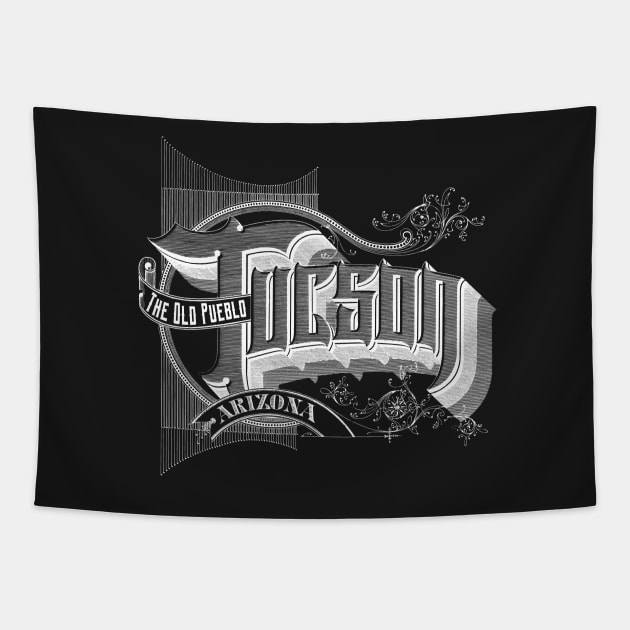 Vintage Tucson, AZ Tapestry by DonDota