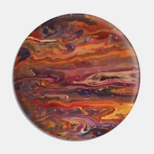 Jupiter Here Acrylic Abstract Art Pin