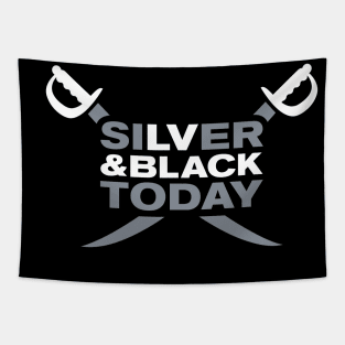 Silver and Black Today T-Shirt - Silver Swords Tapestry