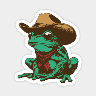 Cowboy Frog Magnet