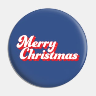 Rough Vintage Merry Christmas Design Pin