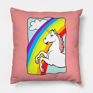 Fantasy Unicorn Rainbow Pillow