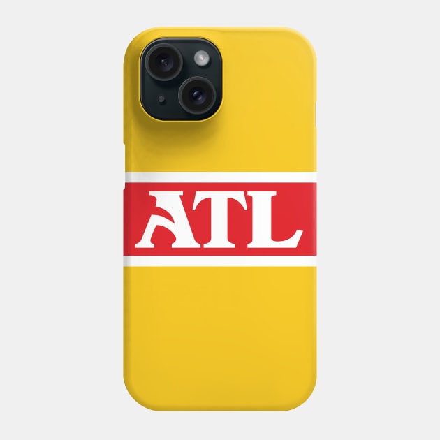 ATL Retro Font - Yellow Phone Case by KFig21