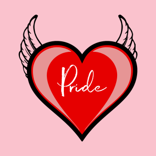 Winged Pride Heart T-Shirt