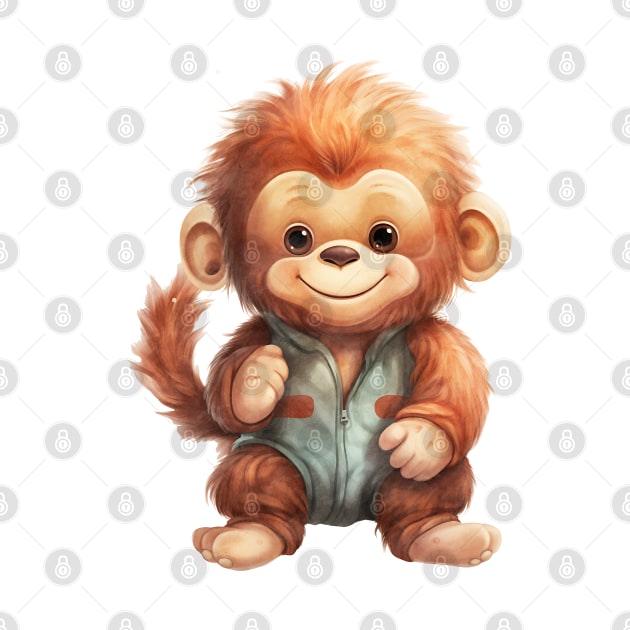 Orangutan Wearing Pajamas by Chromatic Fusion Studio