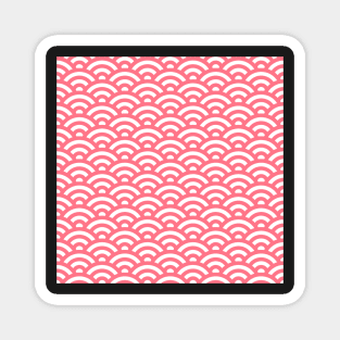 Pink wave pattern Magnet