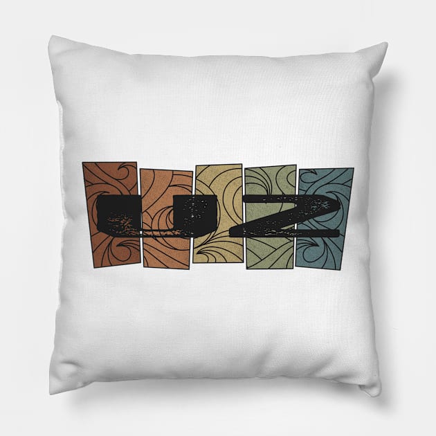 U2 Retro Pattern Pillow by besomethingelse