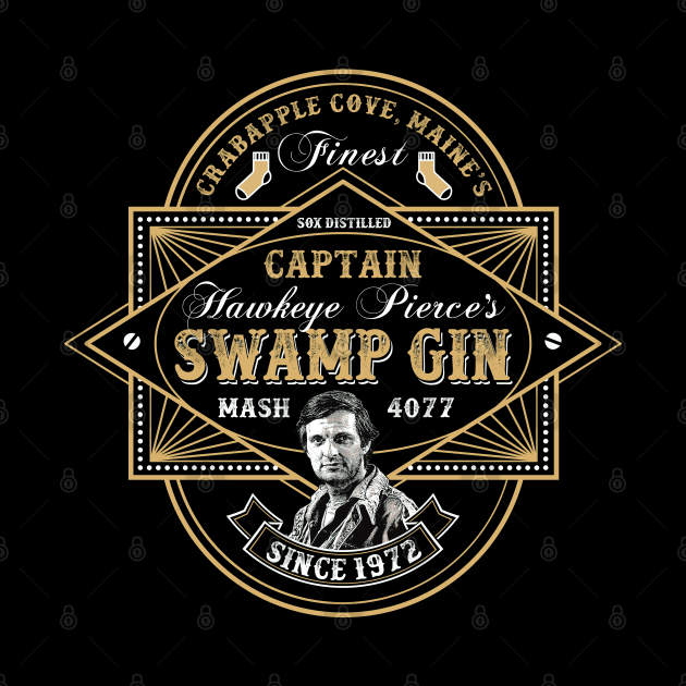 MASH 4077 Swamp Gin Label by Alema Art