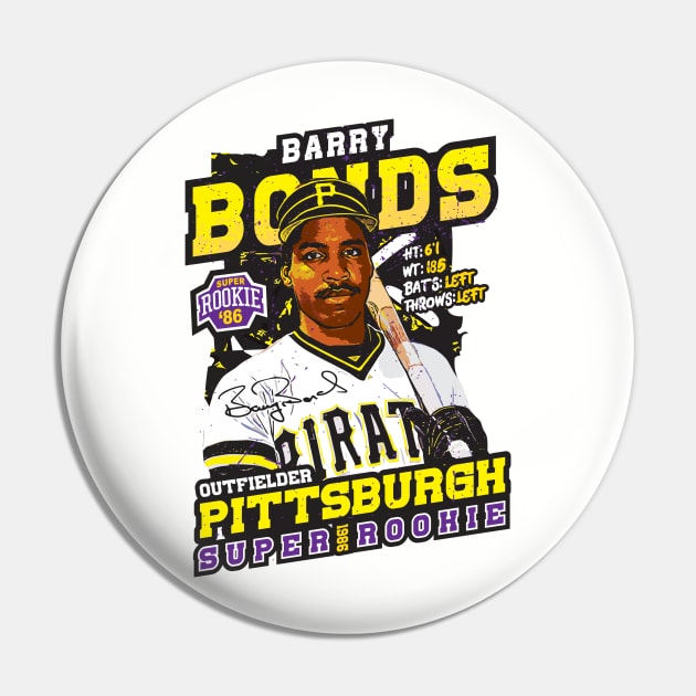 Barry Bonds Pittsburg vintage style T-shirt Pin by goderslim