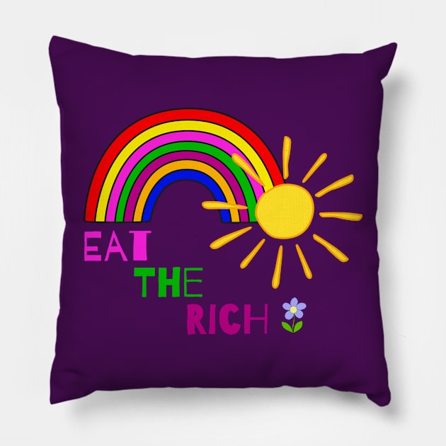 Eat The Rich Pillow by Trigger413