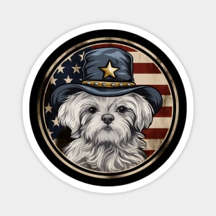 Patriotic Maltese Magnet