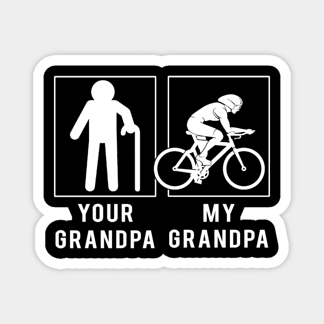 cycling your grandpa my grandpa tee for your grandson granddaughter Magnet by MKGift