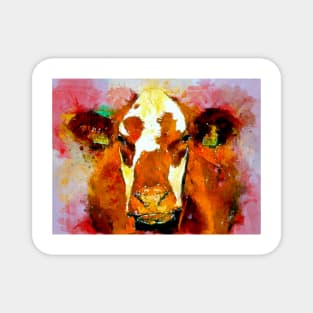 Watercolor Cow Magnet