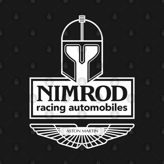 Aston Martin Nimrod Group C Team emblem - 1982 - White print by retropetrol