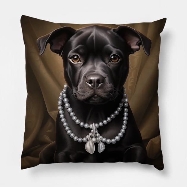 Pearly Black Pitty Pillow by Enchanted Reverie