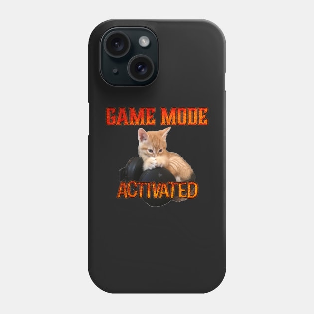 Gamer Kitten Game Mode Activated Phone Case by aadventures