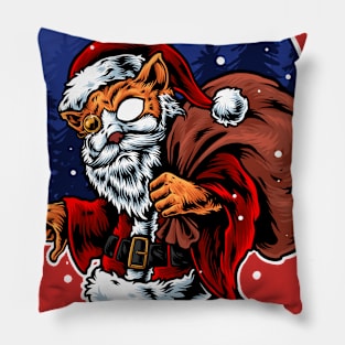 Cat santa Pillow