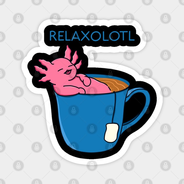 Relax Axolotl Magnet by Kimprut