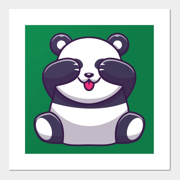 Cute Panda Closing Eyes Cartoon - Panda - Posters and Art Prints | TeePublic Cute Panda Closing Eyes Cartoon - Panda - Posters and Art Prints | TeePublic