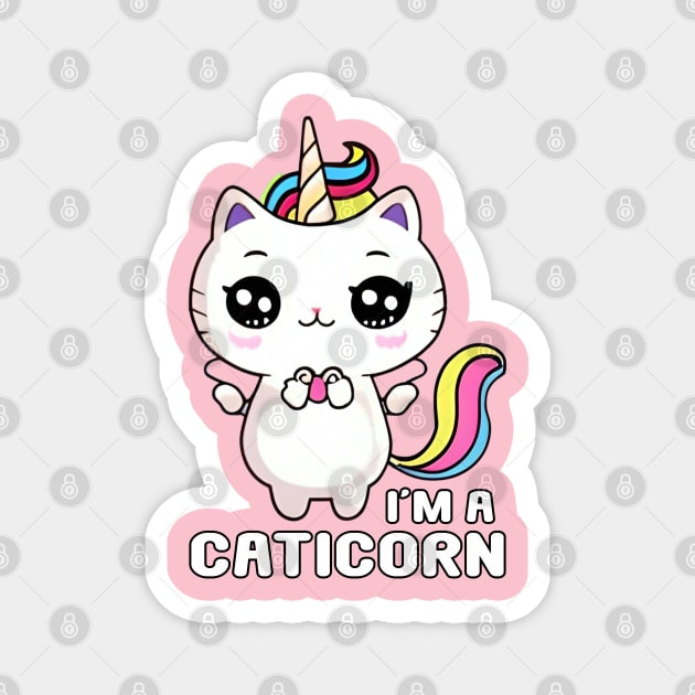 Kawaii I'm a Caticorn Unicorn Cat Kittycorn Magnet by Splash Graphics