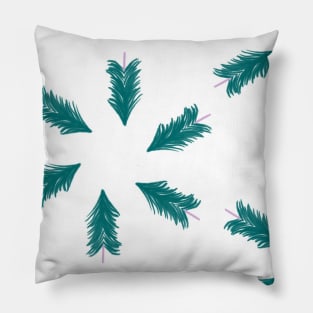 Green Christmas Tree Nordic Art Pillow