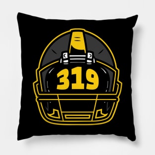 Retro Football Helmet 319 Area Code Iowa City Iowa Football Pillow