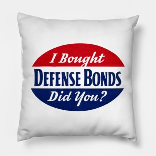 WWII Defense Bonds Pillow