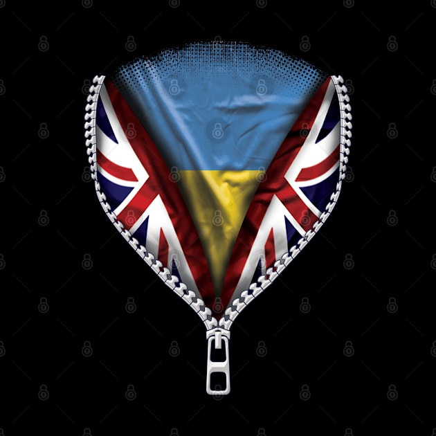 Ukrainian Flag  Ukraine Flag zipped British Flag - Gift for Ukrainian From Ukraine by Country Flags