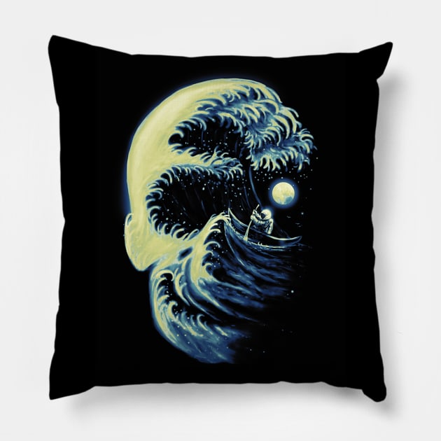 Death Wave Pillow by nicebleed