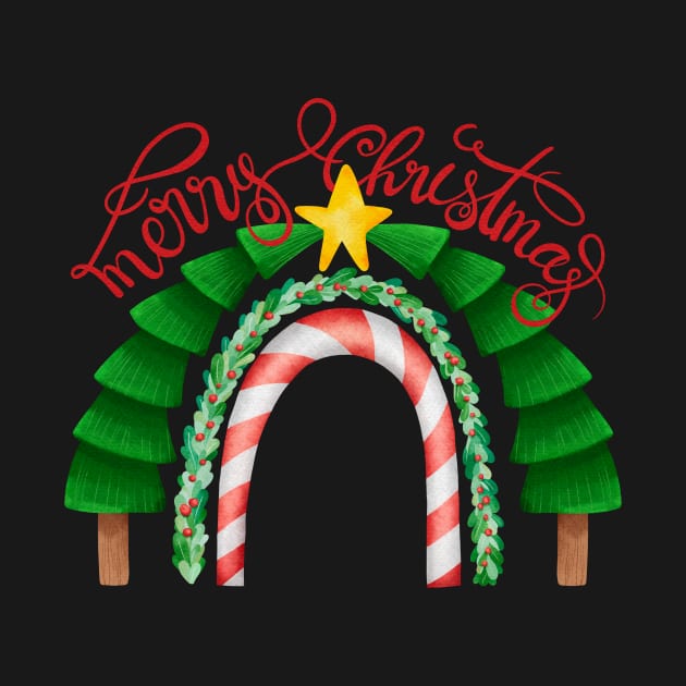 Merry Christmas Candy Cane Rainbow by Archie & Ainslie