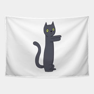 Long Kitty [Black] Tapestry