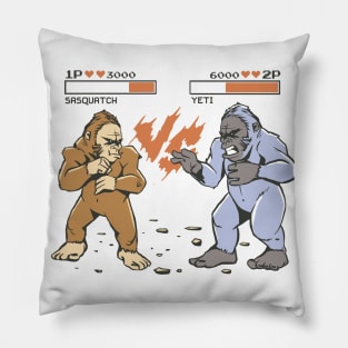 Epic Clash: Bigfoot vs Yeti Pillow