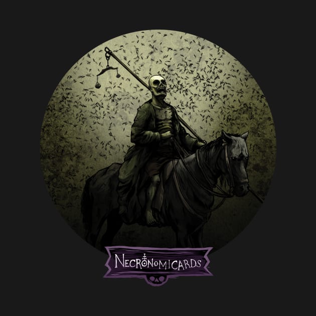 NecronomiCards - The Four Horsemen - Famine by andyhuntdesigns