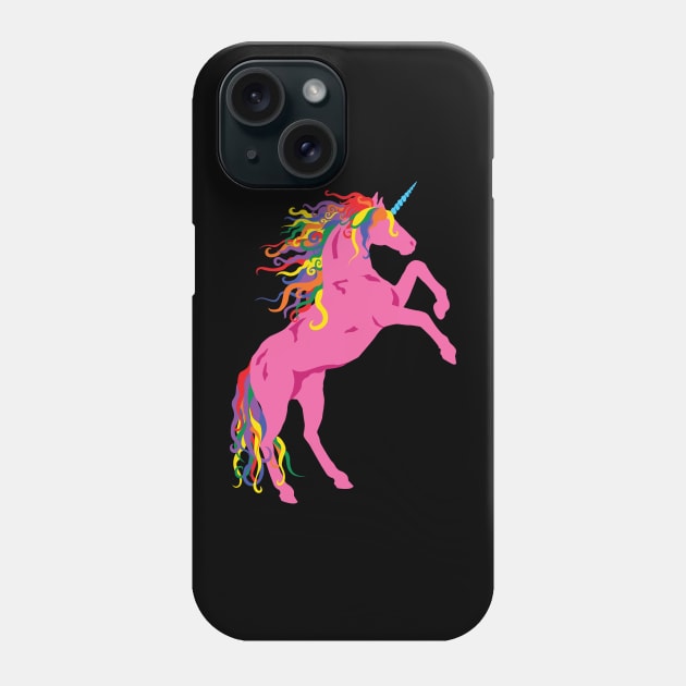 Rainbow Maned Pink Pride Unicorn Phone Case by PeregrinusCreative