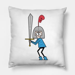 En Garde! Blue Knight Pillow