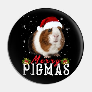 Merry Pigmas - Funny Guinea Pig Shirt for Christmas Gift Pin