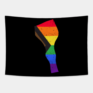 Vermont State Pride: Embrace Progress with the Progress Pride Flag Design Tapestry