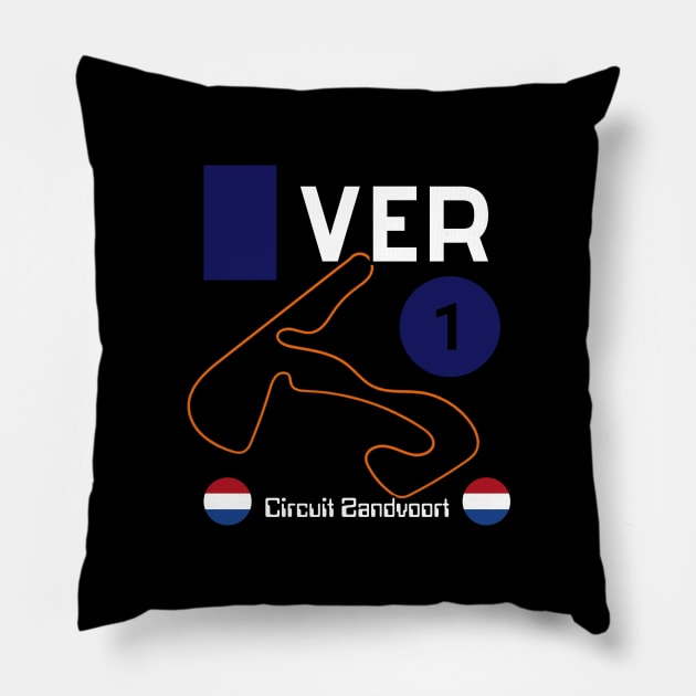 Max Verstappen, Circuit Zandvoort, DUTCH GRAND PRIX, formula 1 Pillow by Pattyld