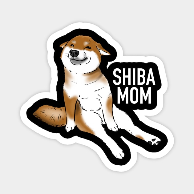Shiba Inu Mom, Cute Shiba Inu, Shiba Inu Sitting Magnet by sockdogs