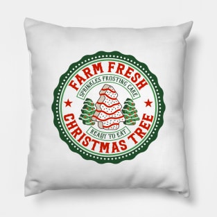 farm fresh christmas tree retro xmas Pillow